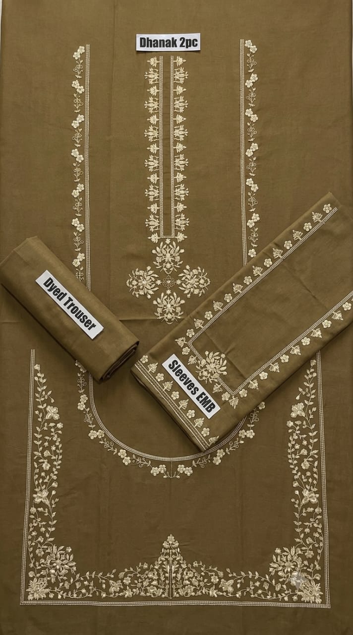 DHANAK Asling 2 PC Emb-Mehndi