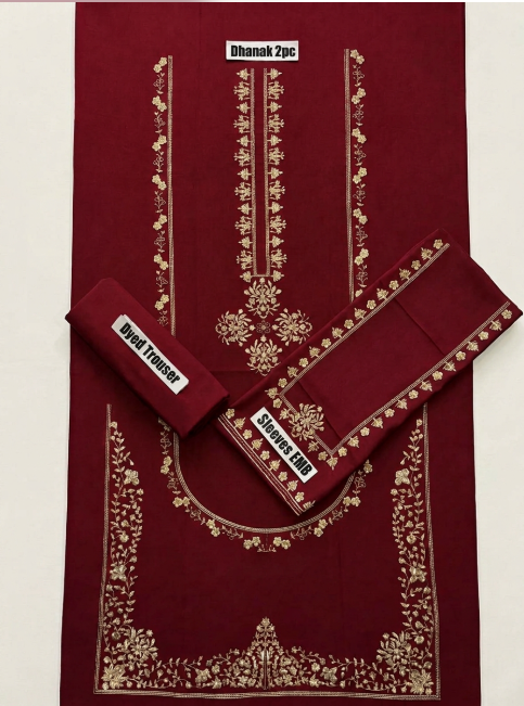 DHANAK Asling 2 PC Emb-Meroon