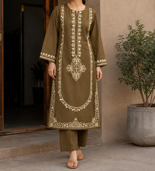 DHANAK Asling 2 PC  Emb-Mehndi