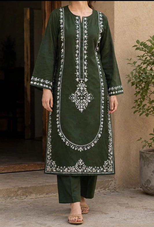 DHANAK Asling 2 PC Emb-Green